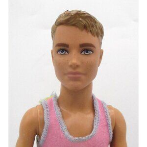 Barbie Fashionista Ken Doll 2016 Hyped On Stripes Pink Tank Top Jeans Casual Loo